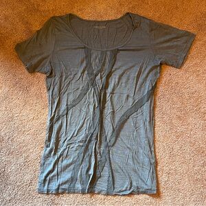 Eileen Fisher silk tshirt with detailing on front